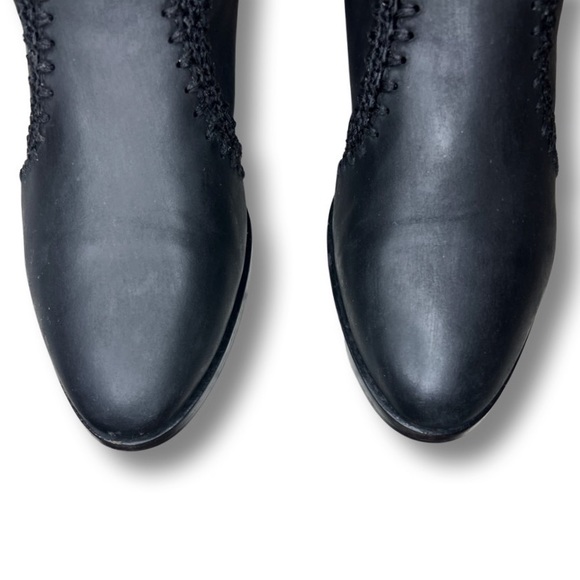 CHELSEA &  VIOLET the Lucy Nubuck Crochet-Detail Booties - Picture 5 of 8